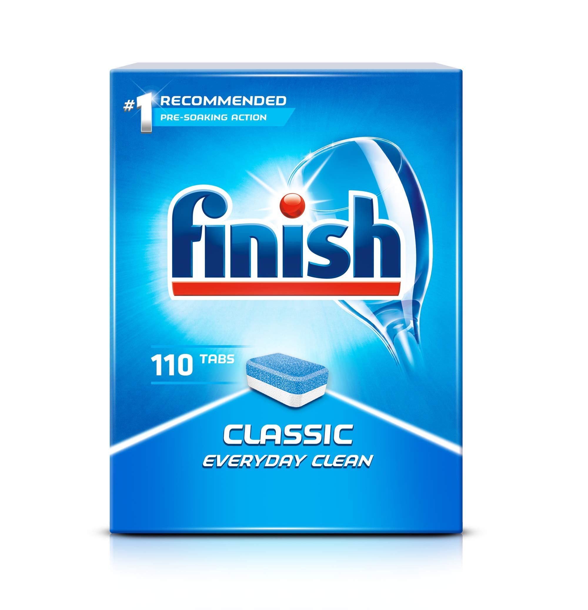 Finish Classic Everyday Clean Dishwasher Tablets - 330 Count (3 Packs of 110) | Powerful Dishwashing Detergent for Sparkling Clean Dishes | Perfect for Daily Use in Homes & Restaurants
