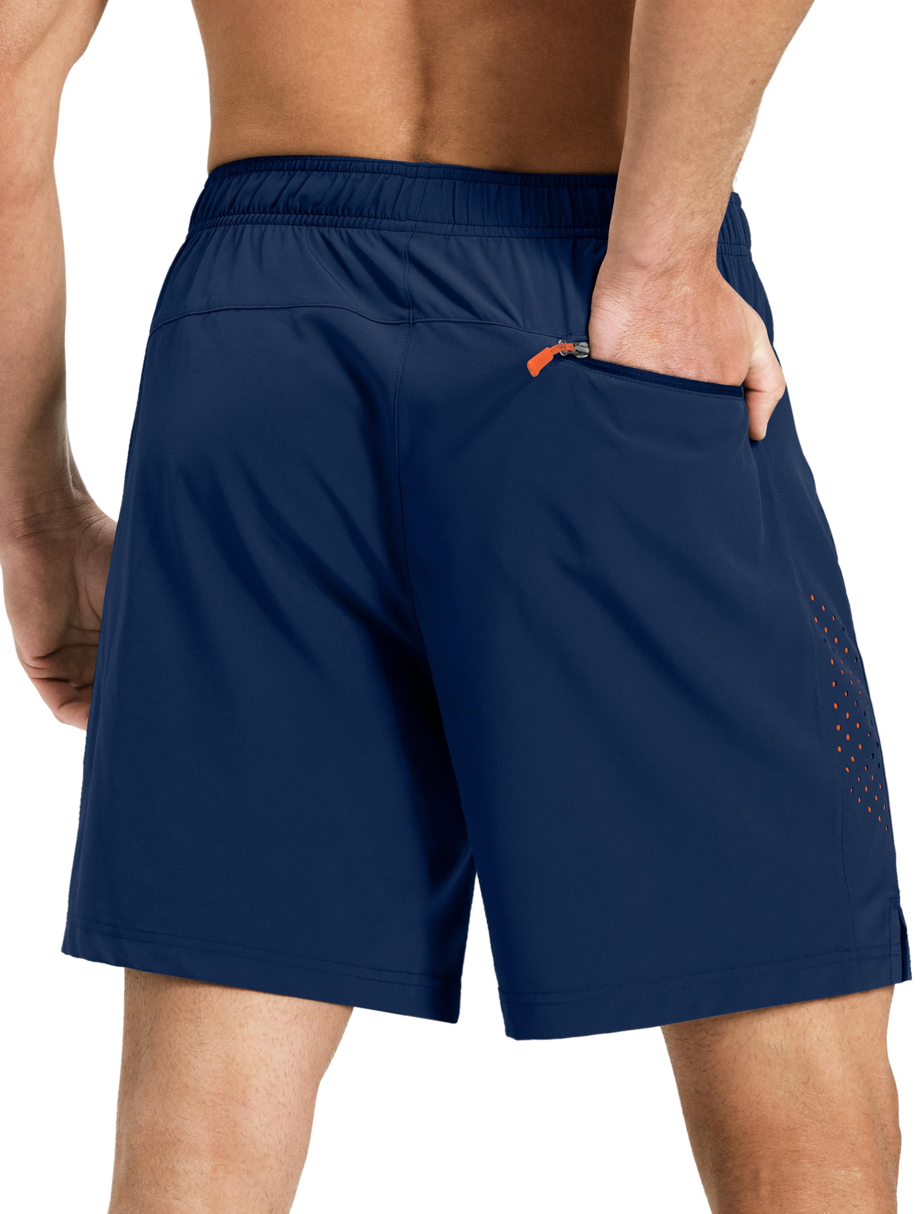 Men's 7 Inch Running Shorts - Quick Dry Lightweight Athletic Shorts with 3 Zipper Pockets for Gym, Tennis & Workout | Perfect for Jogging, Training & Sports Activities
