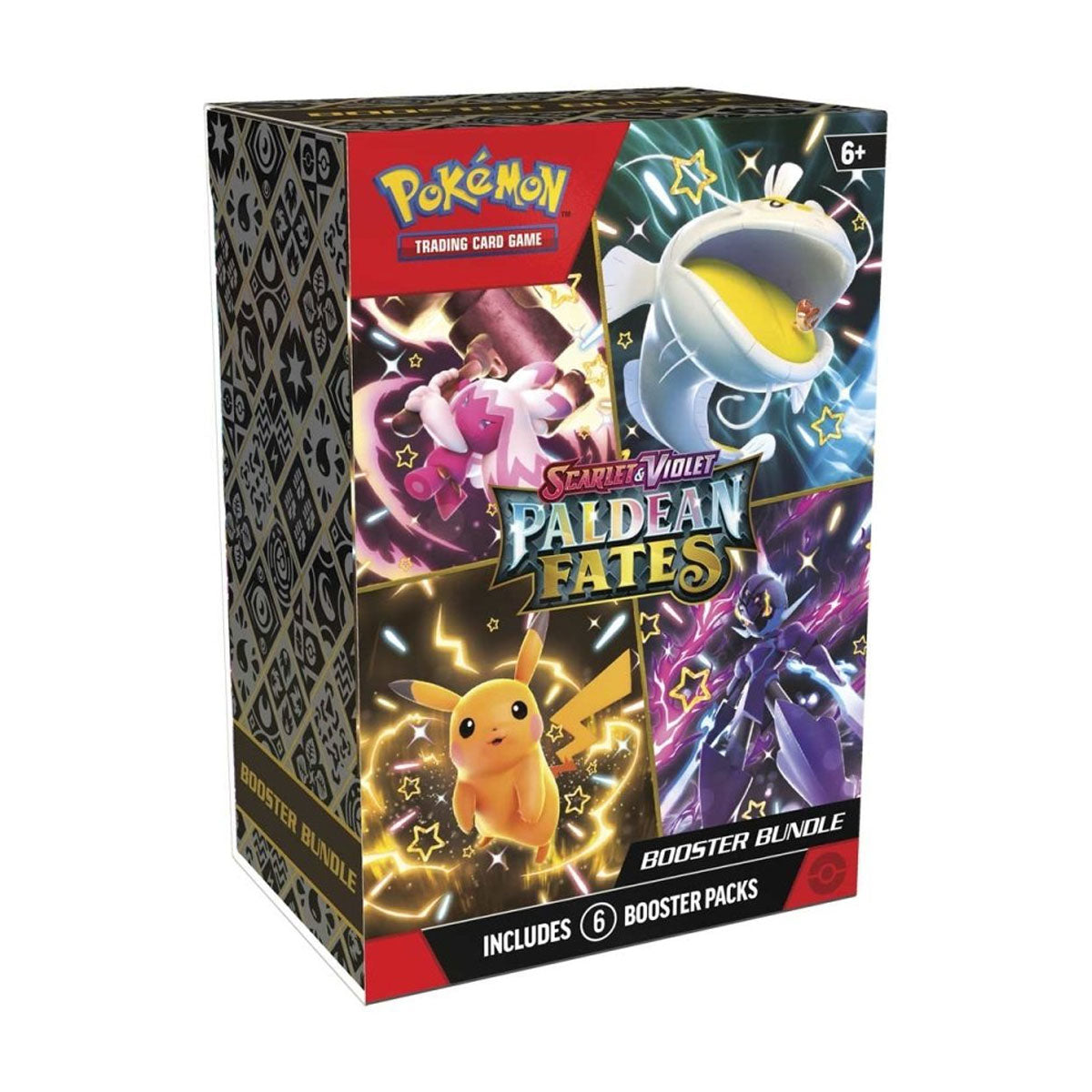 Pokémon Scarlet and Violet Paldean Fates Booster Bundle - 6 Booster Packs for TCG Collectors & Players - Perfect for Game Nights, Tournaments, and Gifts