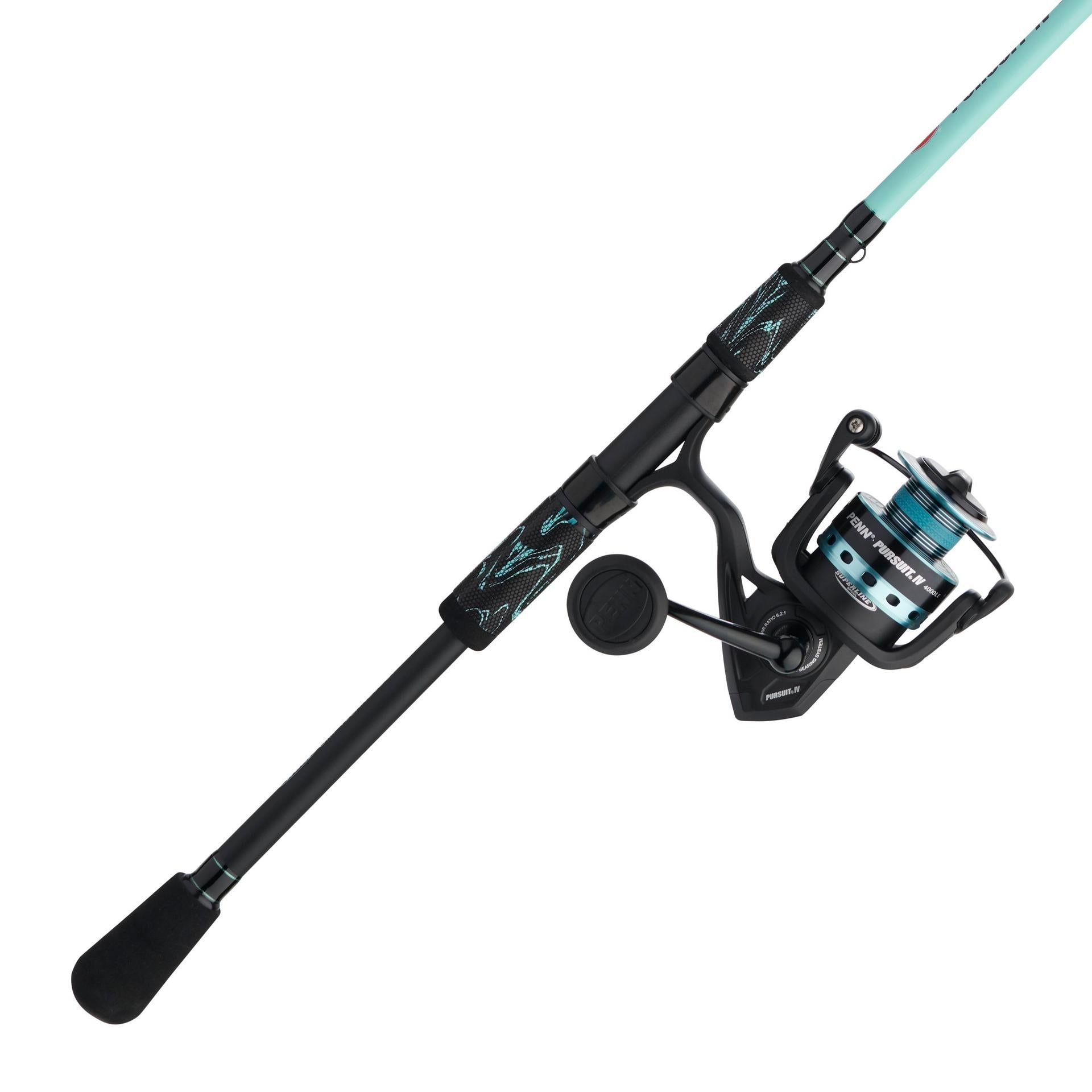 Pursuit® IV LE Spinning Rod and Reel Combo - Lightweight Fishing Gear for Freshwater & Saltwater | Perfect for Bass, Trout, and Surf Casting