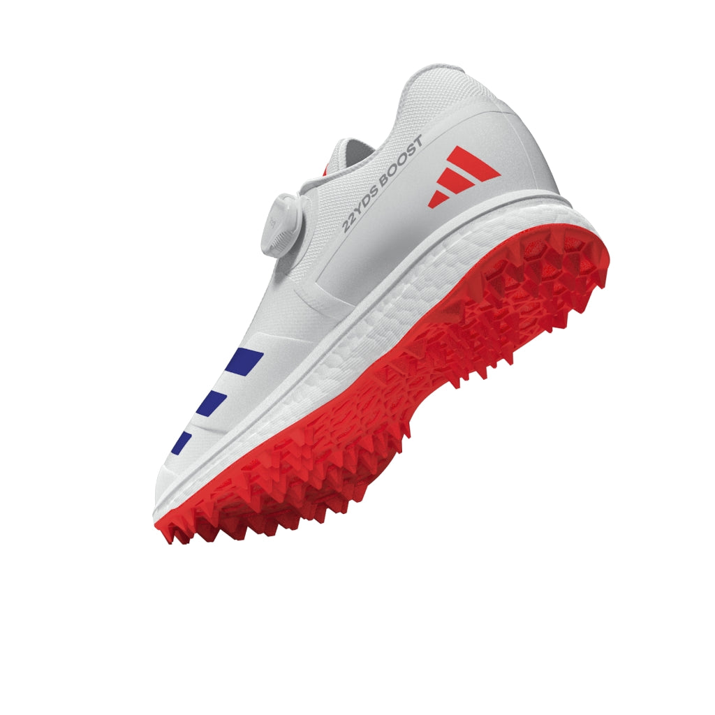 Adidas 22YDS Boost Cricket Shoes for Men - Orange & Blue Running Sneakers with Comfort Boost Technology | Perfect for Cricket Matches, Training & Outdoor Sports
