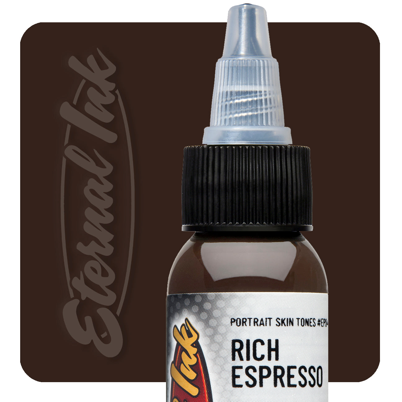 Eternal Portrait Skin Tones Rich Espresso Ink - Professional Tattoo Ink for Realistic Portrait Tattoos - Perfect for Artists & Tattoo Studios