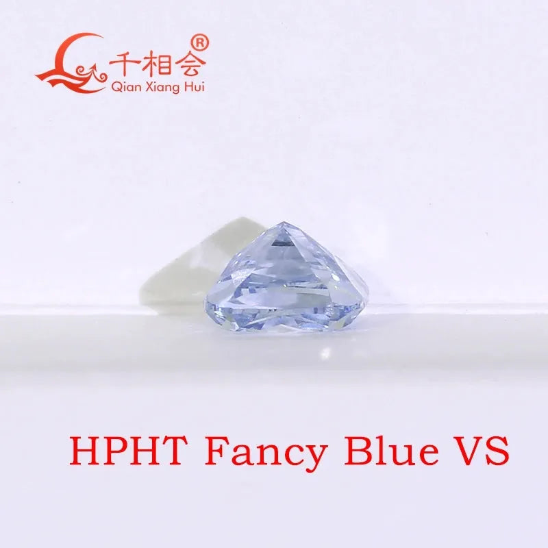 0.8ct Fancy Blue HPHT Lab Grown Diamond - Cushion Cut, VS Clarity, GEMID Certified Loose Stone for Engagement Rings & Fine Jewelry