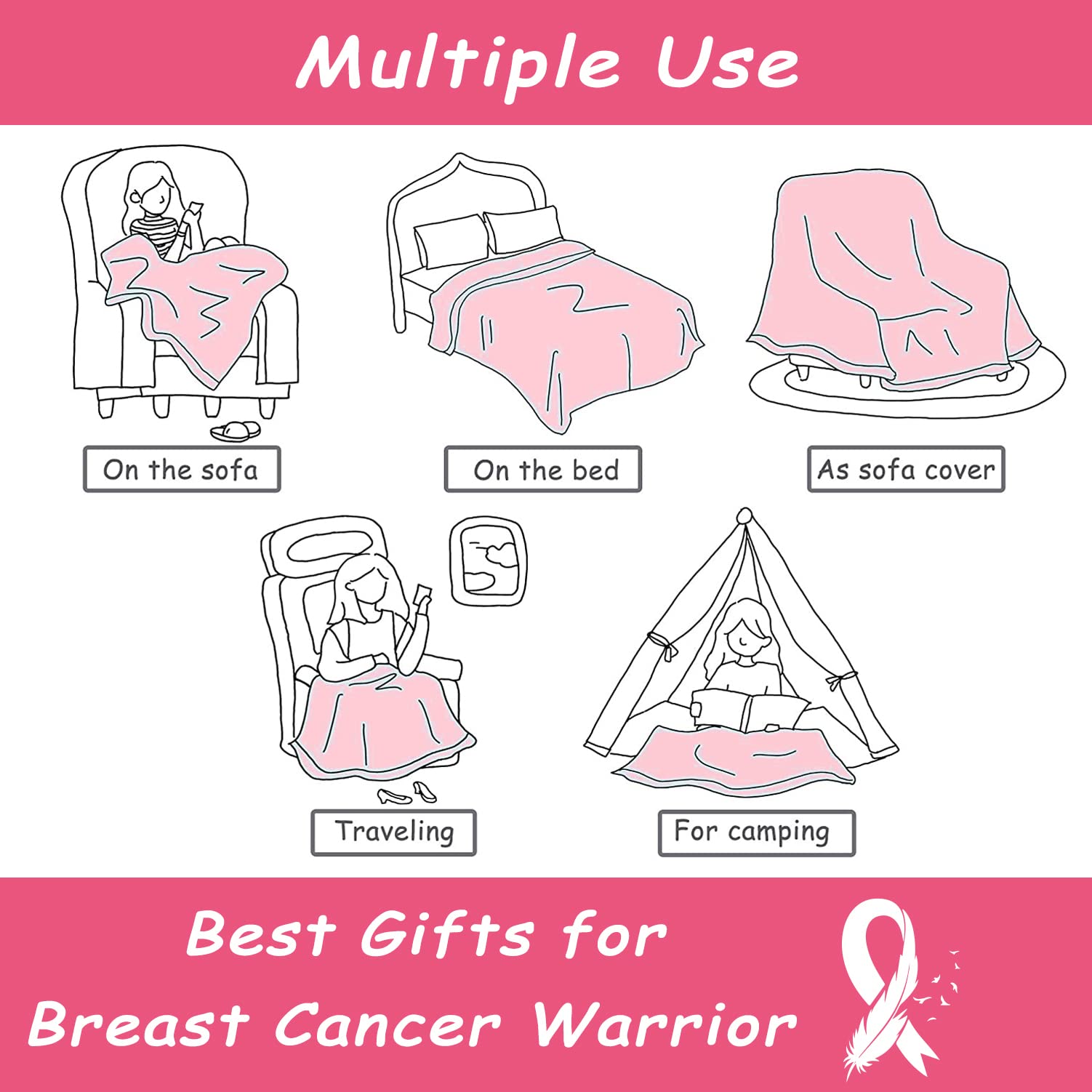 Breast Cancer Awareness Blanket - 60
