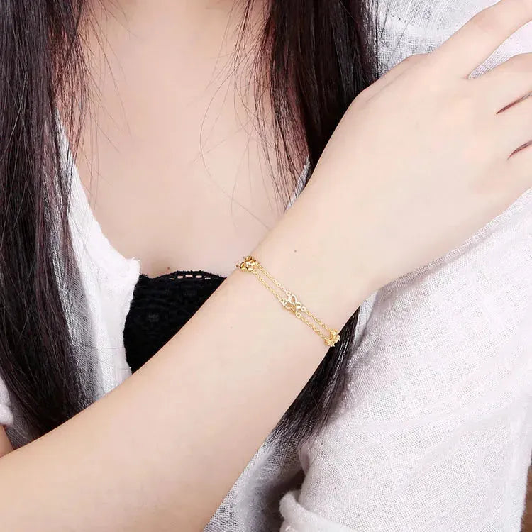 24K Pure Gold Bracelet 999 Solid Gold Bangle - Elegant Butterfly Design Classic Jewelry for Women | Perfect for Gifts, Anniversaries & Special Occasions | 2023 Trendy Fashion Accessory