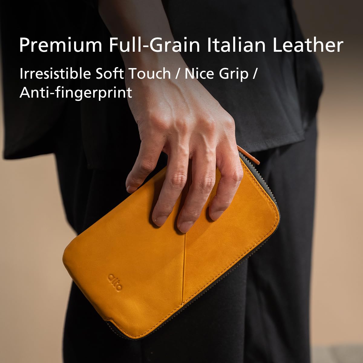 Premium Alto Travel Phone Wallet - Italian Leather Case & Passport Holder for iPhone 16/15/14/13/12 & Android (6.8