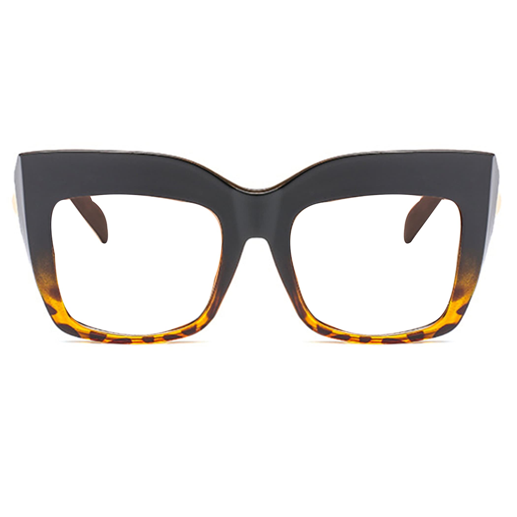Bullabulling Square Oversized Glasses Frame - Stylish Reading Eyewear for Women | Trendy & Comfortable for Work, Reading & Fashion Accessories