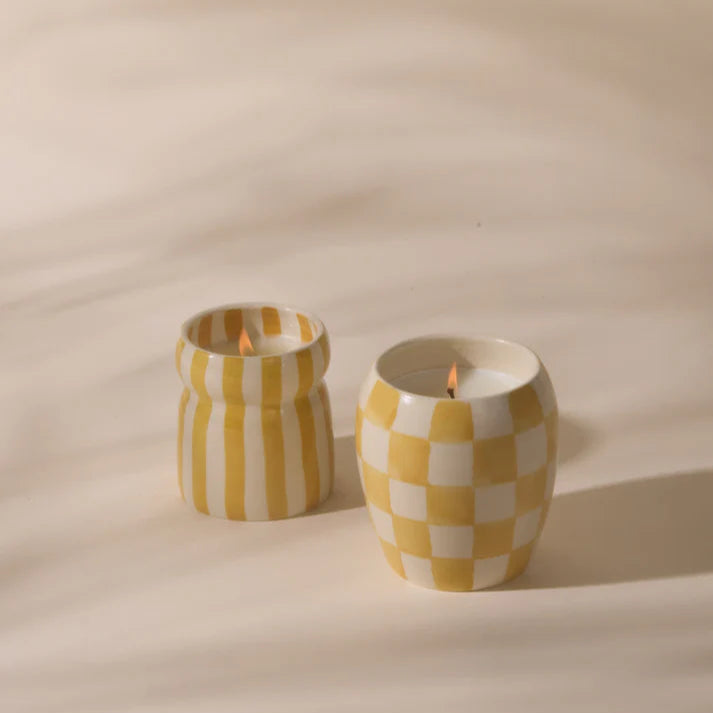 6.5oz Cabana Scented Ceramic Candle - Handmade Soy Wax Aromatherapy Candle for Relaxation, Home Decor, Gifts - Perfect for Living Room, Bedroom, Spa & Yoga Sessions