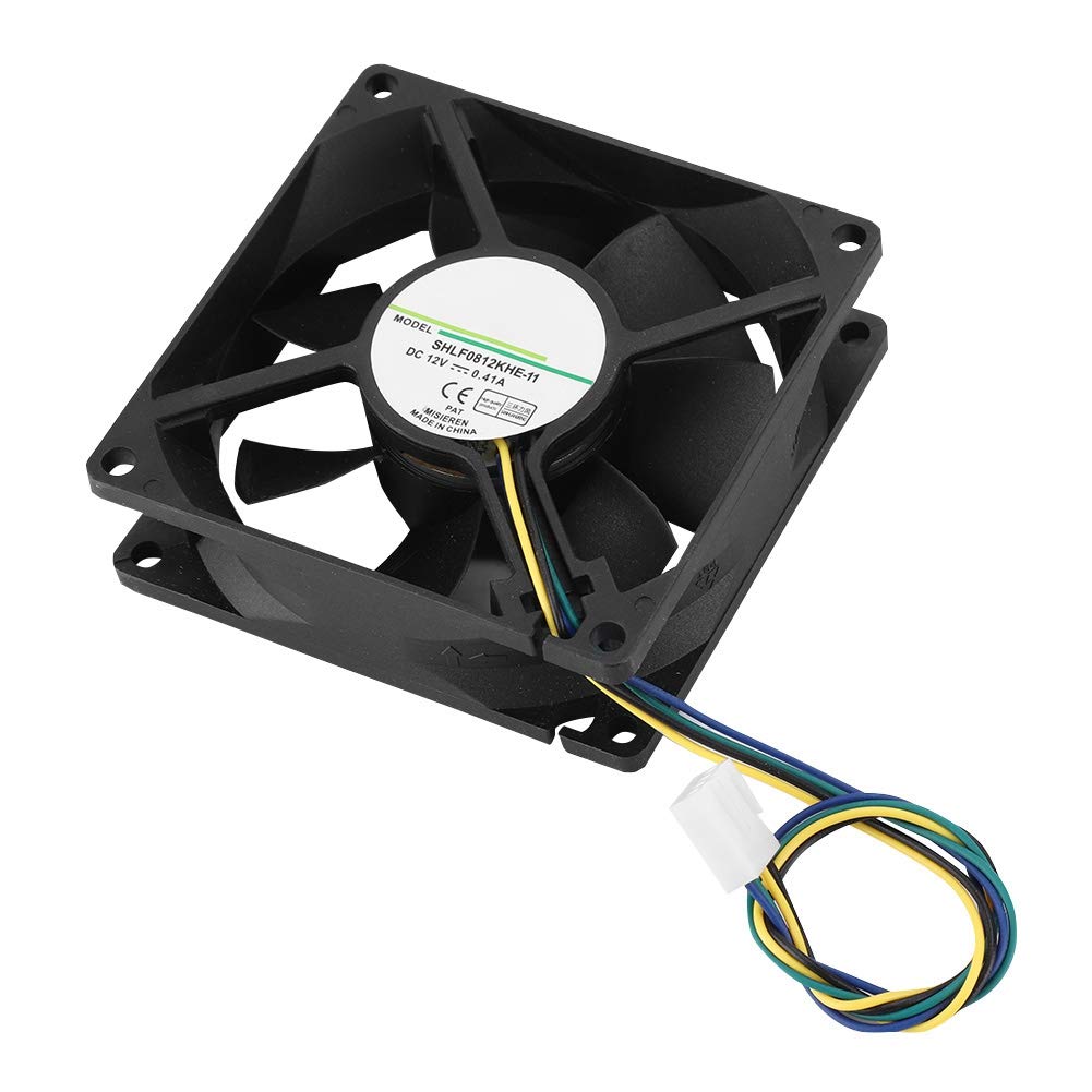 High Performance 80mm 12V PWM Computer CPU Cooling Fan - Ultra Quiet 4 Pin Ball Bearing Case Fan for PC Cooling | Ideal for Gaming PCs, Workstations & Home Office Desktops