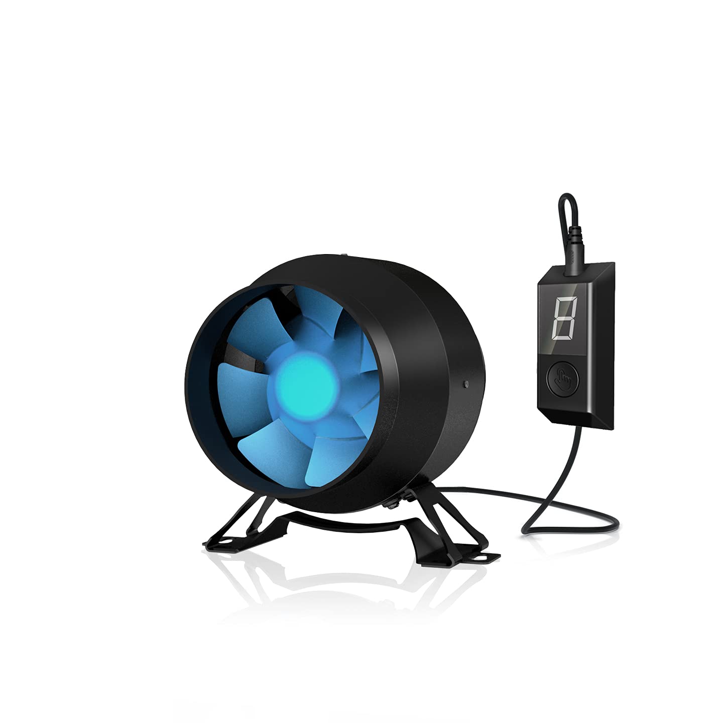 TerraBloom ECMF-100 - 4 Inch Quiet Inline Duct Fan with Variable Speed Controller | Energy Efficient Ventilation Exhaust Fan for Grow Tents, HVAC Systems, Home Cooling & Heating Boost | Perfect for Hydroponics, Indoor Gardening & Air Circulation