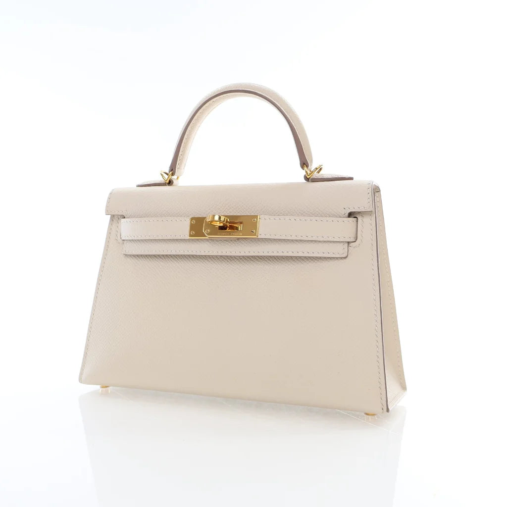 Luxury French Epsom Mini Kelly Bag - Authentic Leather Handbag for Women | Perfect for Evening Parties, Weddings & Special Occasions