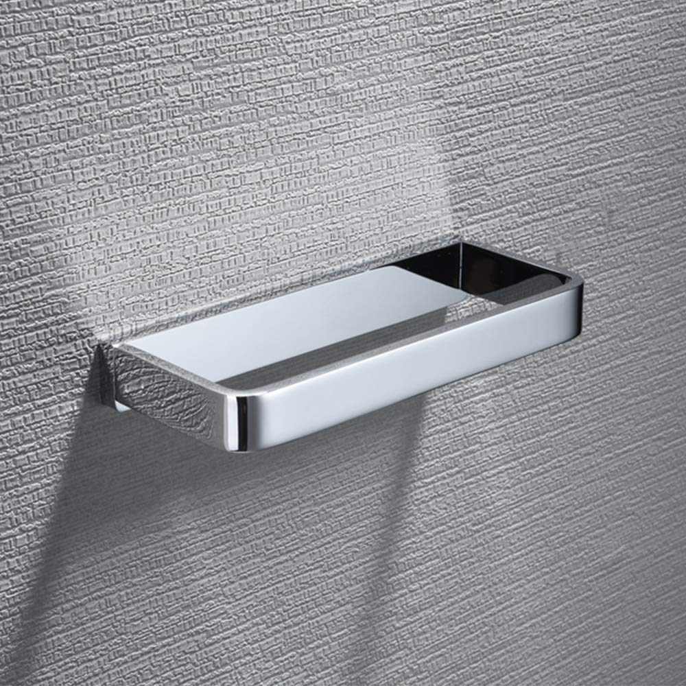 Polished Chrome Brass Square Hand Towel Holder - Wall Mounted Bathroom Towel Ring for Modern Homes | Perfect for Guest Bathrooms, Powder Rooms & Spa-Style Decor