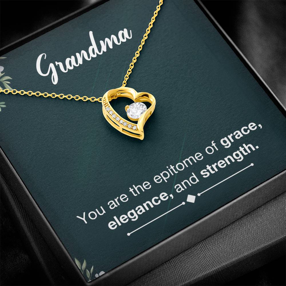 Beautiful Heart Necklace for Grandma - Thoughtful Gift from Grandkids - Perfect for Birthdays, Mother's Day & Family Celebrations