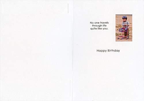 Recycled Paper Greetings Road Less Traveled: Funny Birthday Card for Men with Boy and Shopping Cart Design - Perfect for Humorous Gifts, Office Celebrations & Friend's Birthday Wishes