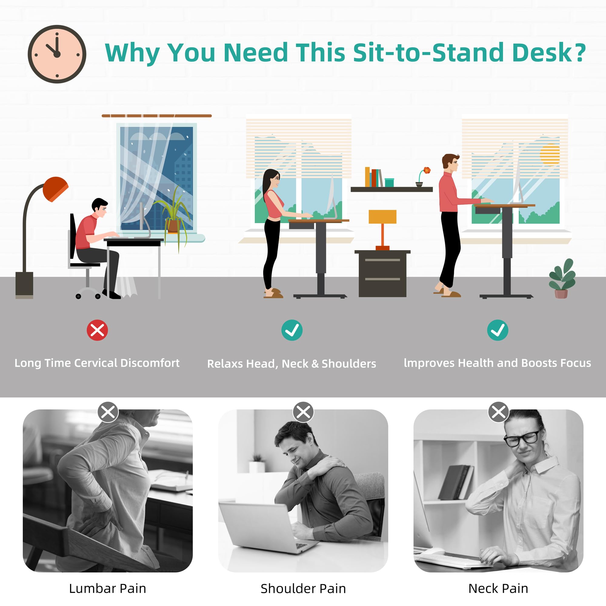 Shintenchi Adjustable Height Rolling Laptop Cart - Portable Mobile Podium Stand with Swivel Top & Edge Stopper, Brown - Ideal for Home Office, Classroom, and Conference Room Use