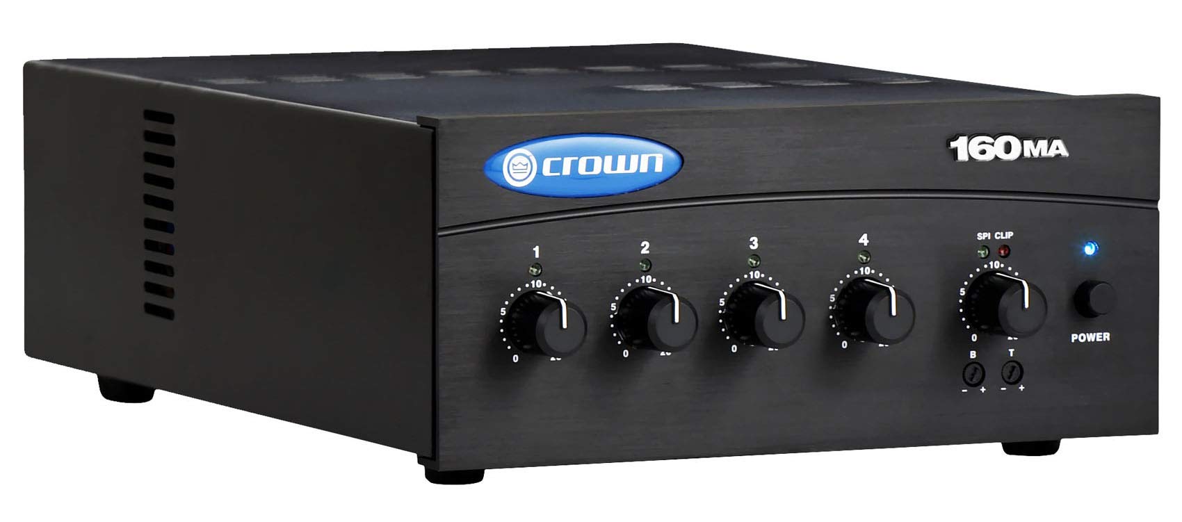 Crown 160MA 60W 70V Commercial Mixer Amplifier with 4 Rockville CCL5T 5