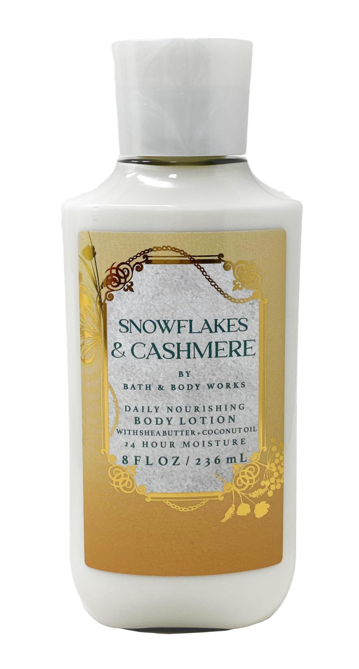 Bath & Body Works Snowflakes & Cashmere Trio Gift Set - Moisturizing Body Wash, Hydrating Lotion & Exfoliating Scrub with Natural Oats Soap | Winter Skincare Routine, Holiday Gift for Her, Luxurious Bath & Body Care Set