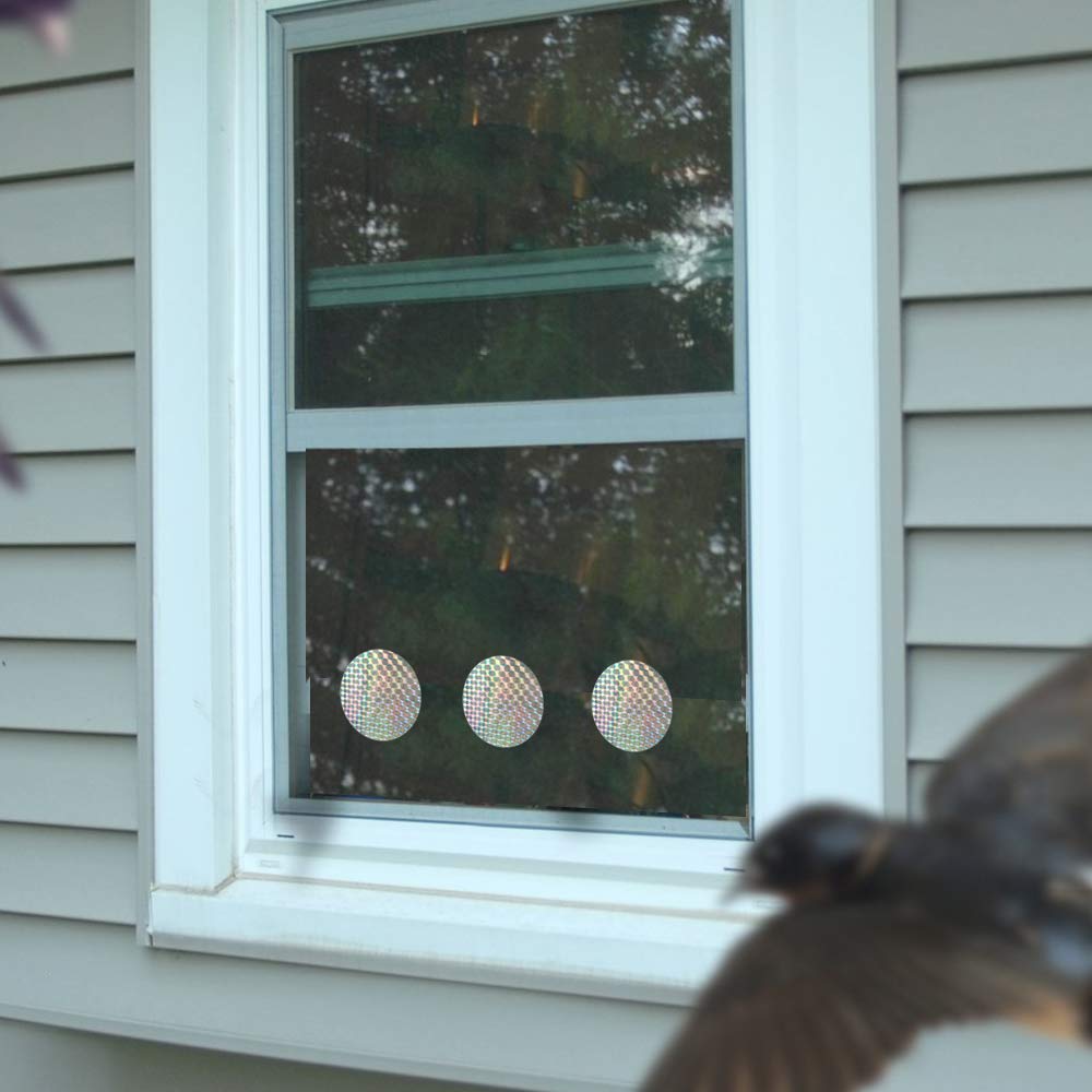 Anti-Collision Window Decals for Birds - 20-Pack UV Reflective Stickers to Prevent Bird Strikes on Glass Windows | Perfect for Homes, Offices & Greenhouses