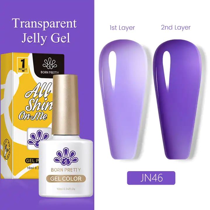 Born Pretty Jelly Nude Gel Polish - Long Lasting Soak Off UV LED Nail Polish for Salon & Home Manicure - Perfect for Weddings, Parties & Everyday Wear