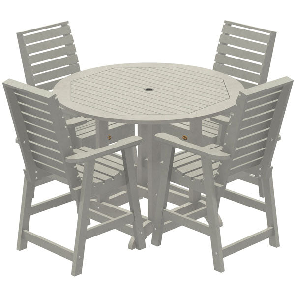 Glennville 5-Piece Round Counter Height Dining Set - Perfect for Small Spaces, Breakfast Nooks & Modern Kitchens