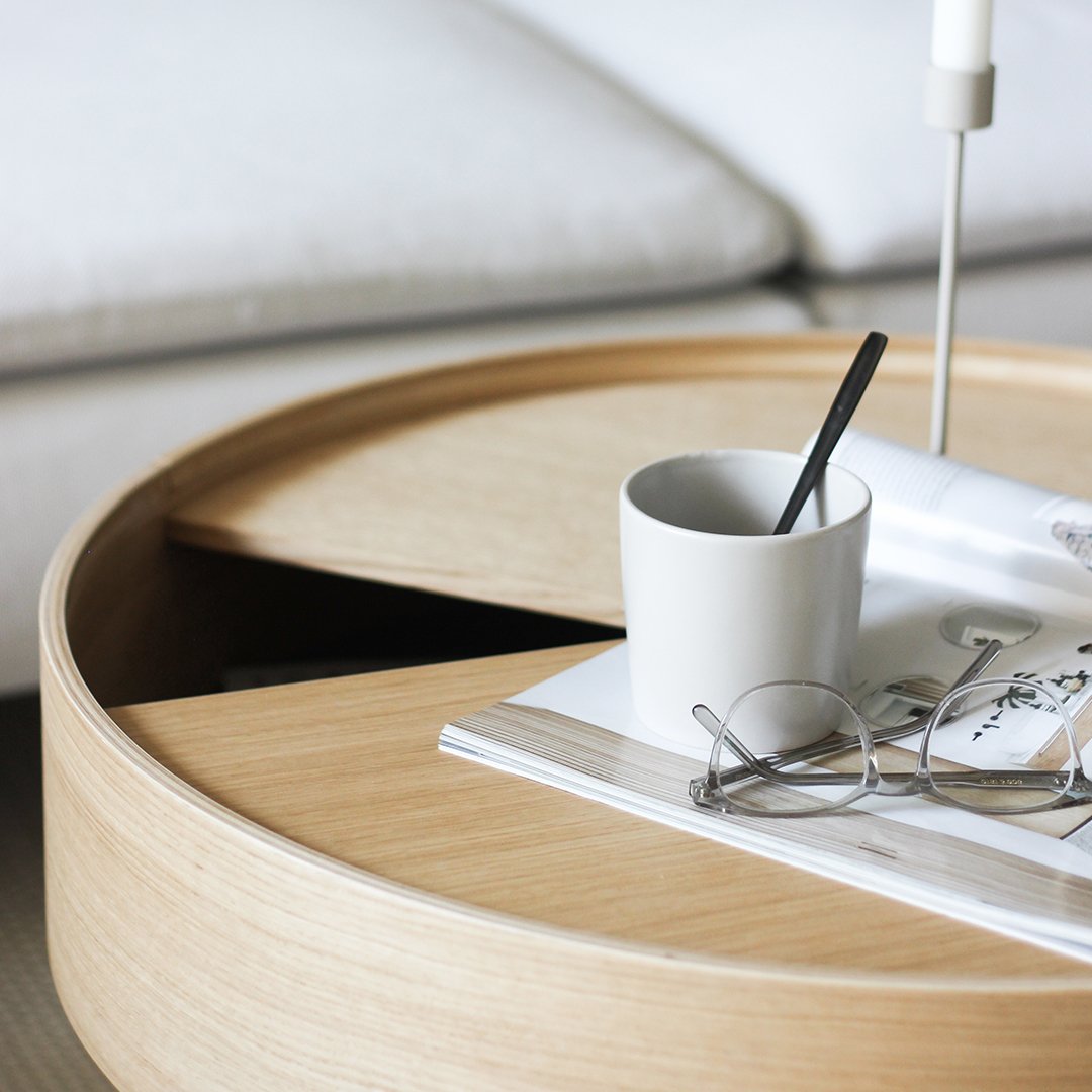Modern Arc Coffee Table - Sleek Mid-Century Design for Living Room, Lounge & Office - Perfect for Home Decor & Small Spaces