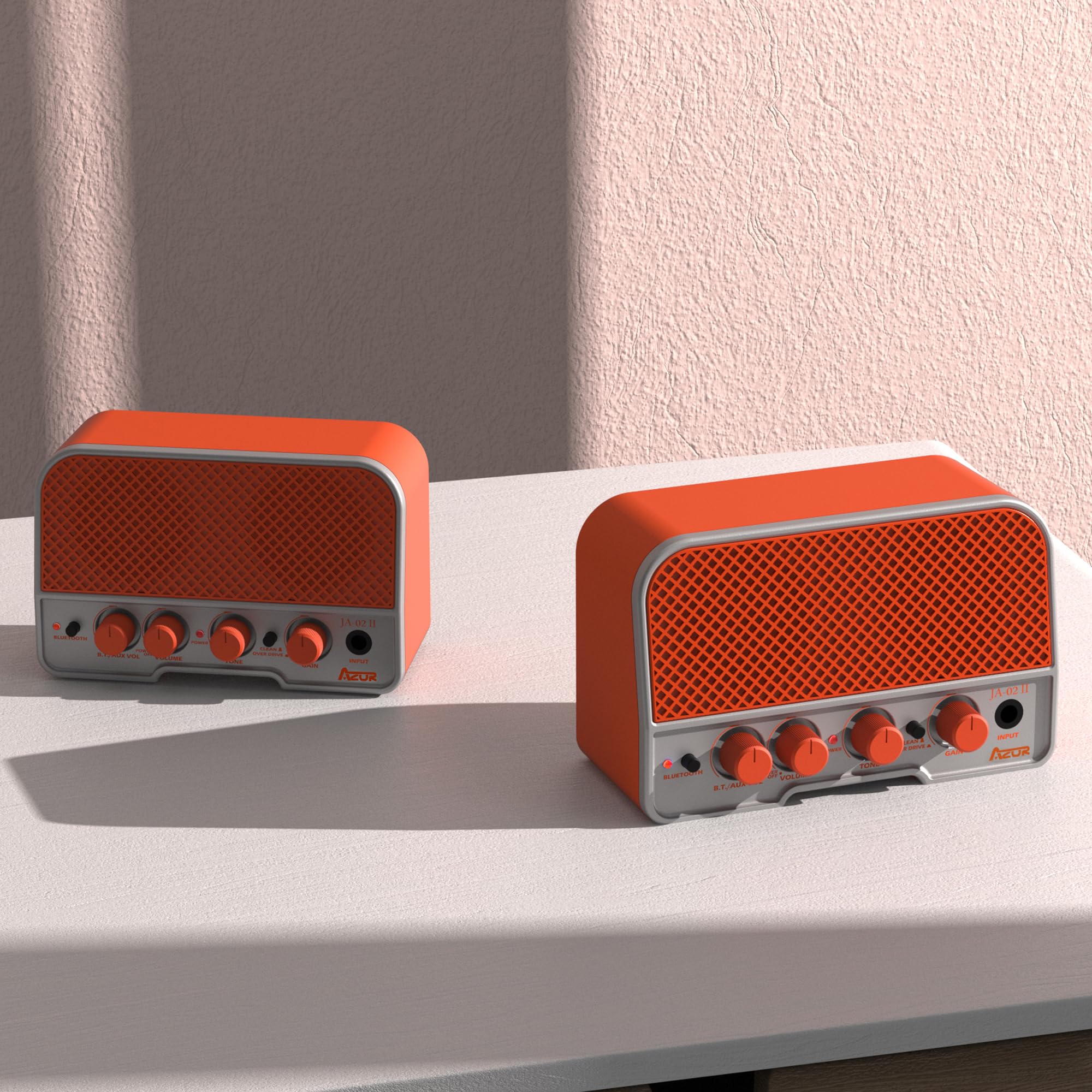 AZOR Mini 5W Portable Electric Guitar Amplifier - Wireless Small Guitar Amp with Clean & Overdrive Effects, Headphone Output | Perfect for Home Practice, Travel & Street Performances