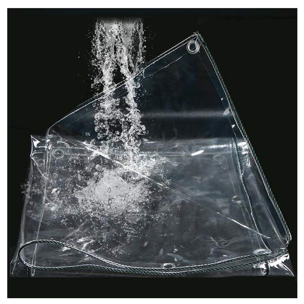 Heavy Duty Waterproof Clear Tarpaulin Cover 5x5m - Outdoor Furniture Protector, Garden Patio Rainproof, Car Cover, Boat Cover - Ideal for Camping, Picnics, and Storage Protection