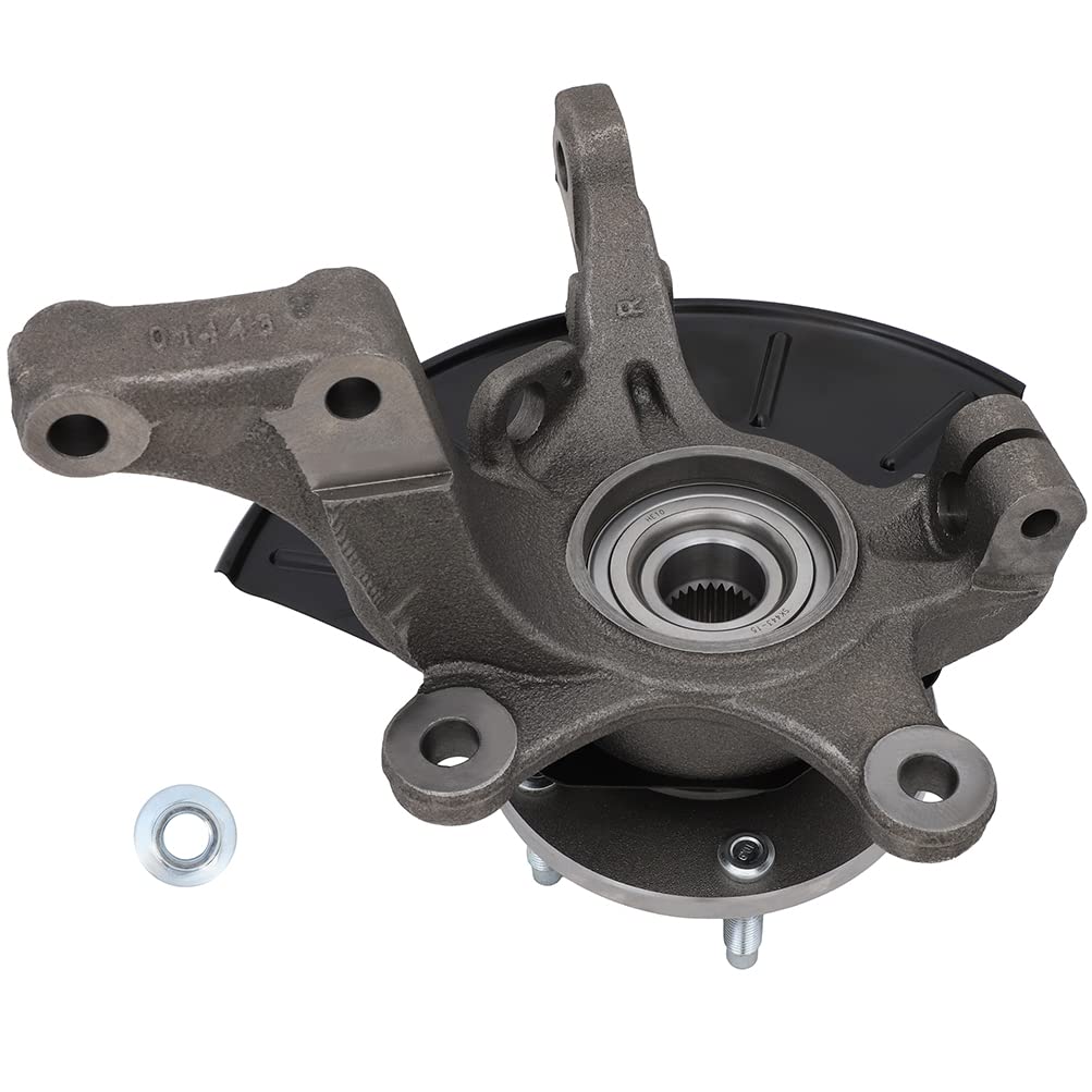 OCPTY Front Passenger Side Wheel Hub Bearing & Steering Knuckle Assembly - Compatible with 2005-2012 Ford Escape, Mazda Tribute, Mercury Mariner 2.3L 2.5L 3.0L (Part# 698-404) - Smooth Ride & Precise Steering for Daily Commute & Highway Driving