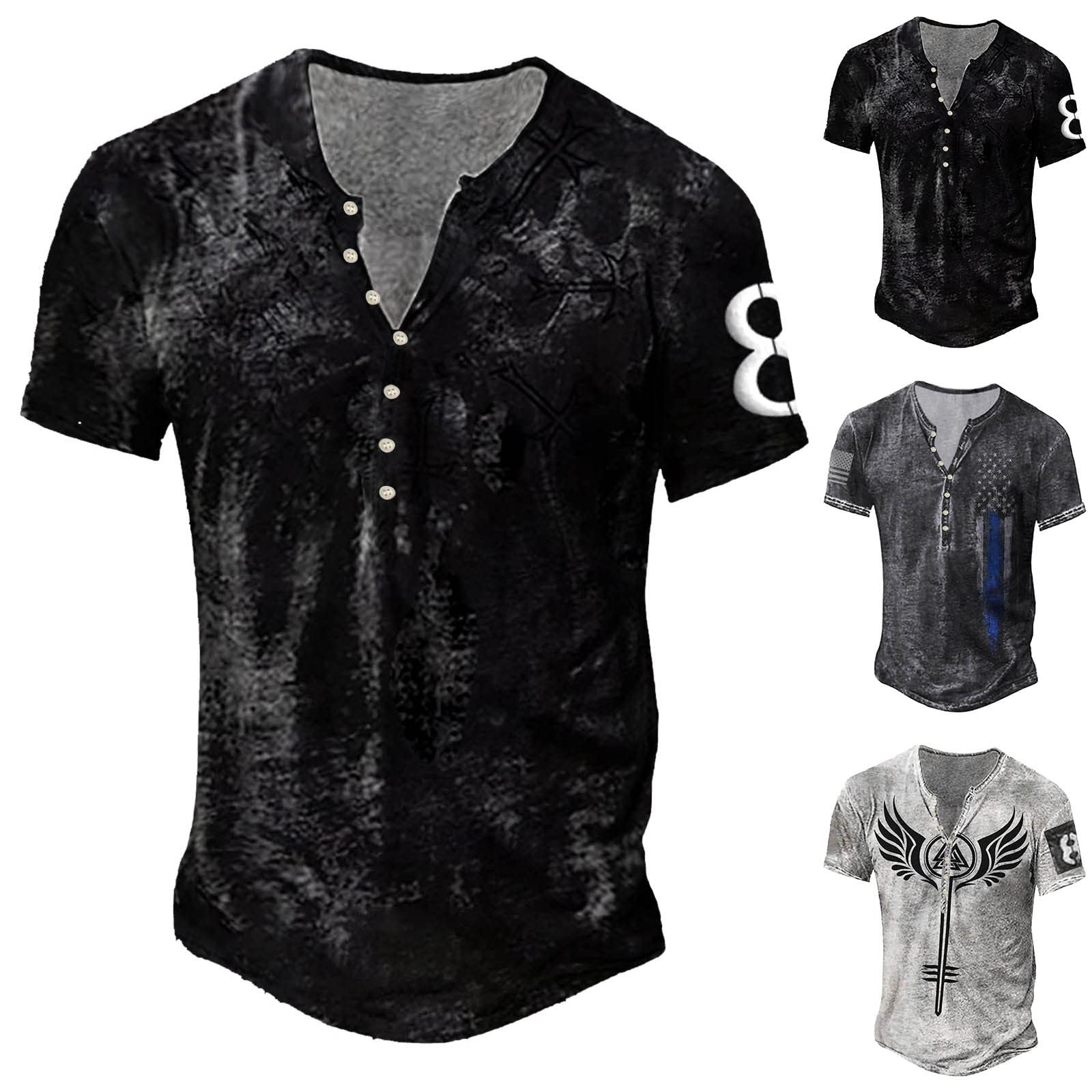 Men's Summer Fashion Casual 3D Digital Print T-Shirt - White Tall Fit Crew Neck Tee for Outdoor Activities & Streetwear