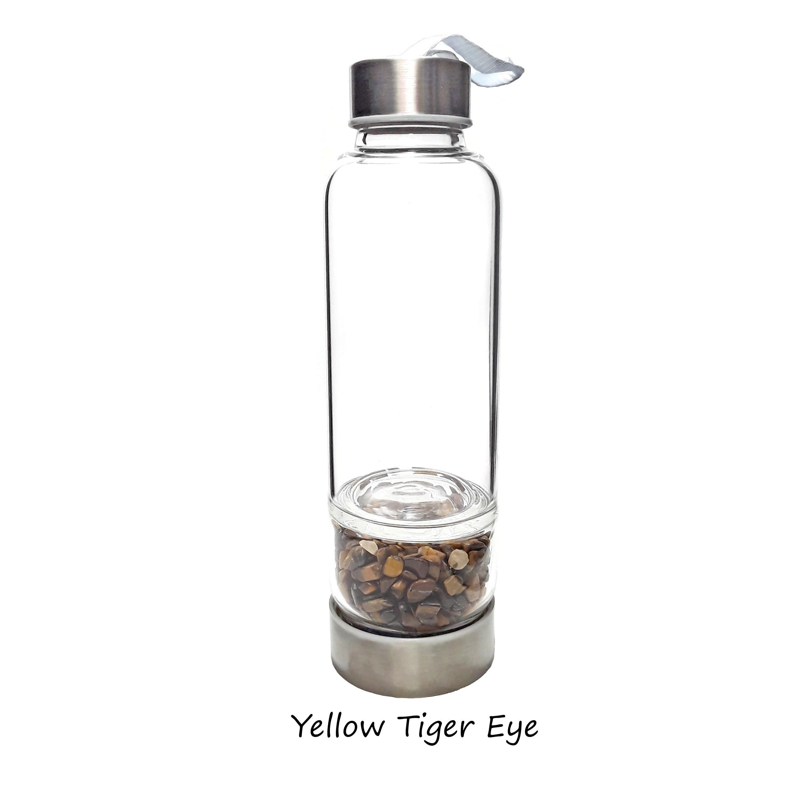 Healing Glass Water Bottle with Crystal Infusion - 9