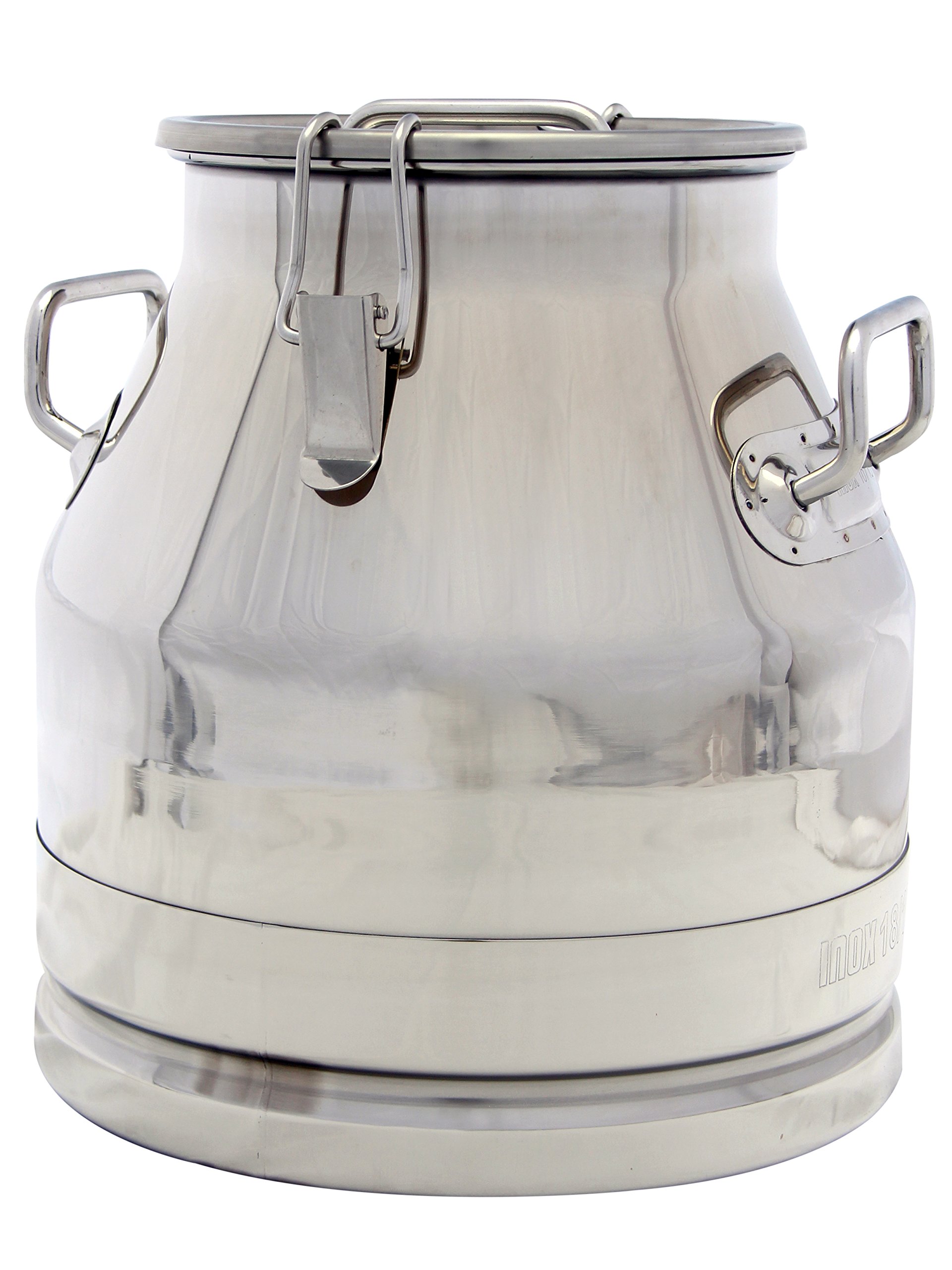 5 Gallon Stainless Steel Milk Transport Can with Airtight Lid & Optional Spigot - Perfect for Dairy Farms, Homesteading, and Bulk Liquid Storage