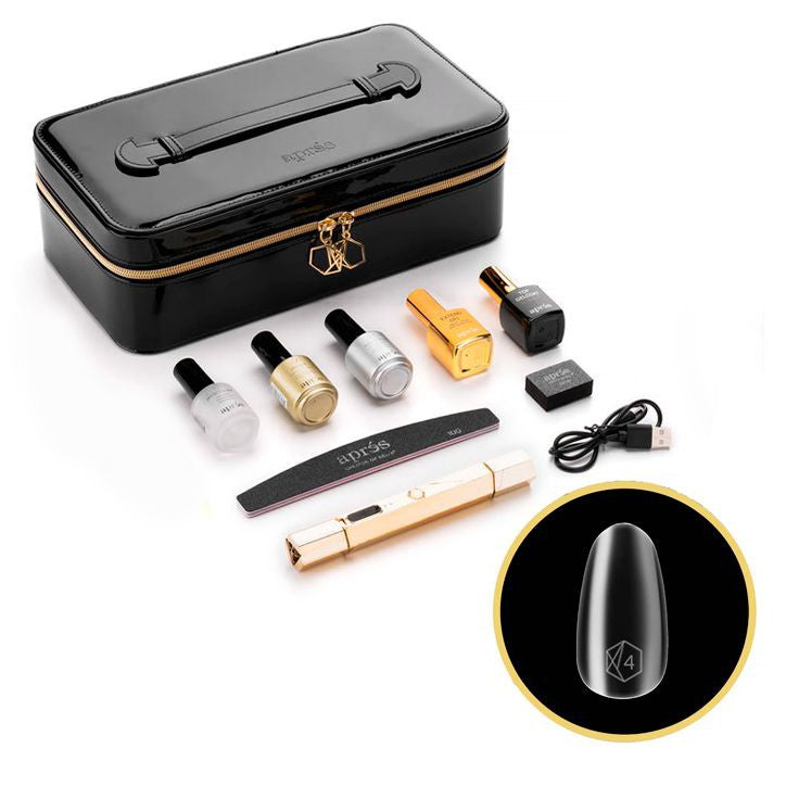 Apres Gel X Nail Extension Kit - 500 Pcs Sculpted Round Short Tips for Natural-Looking Nails | DIY Salon-Quality Manicures at Home | Perfect for Weddings, Parties & Everyday Wear