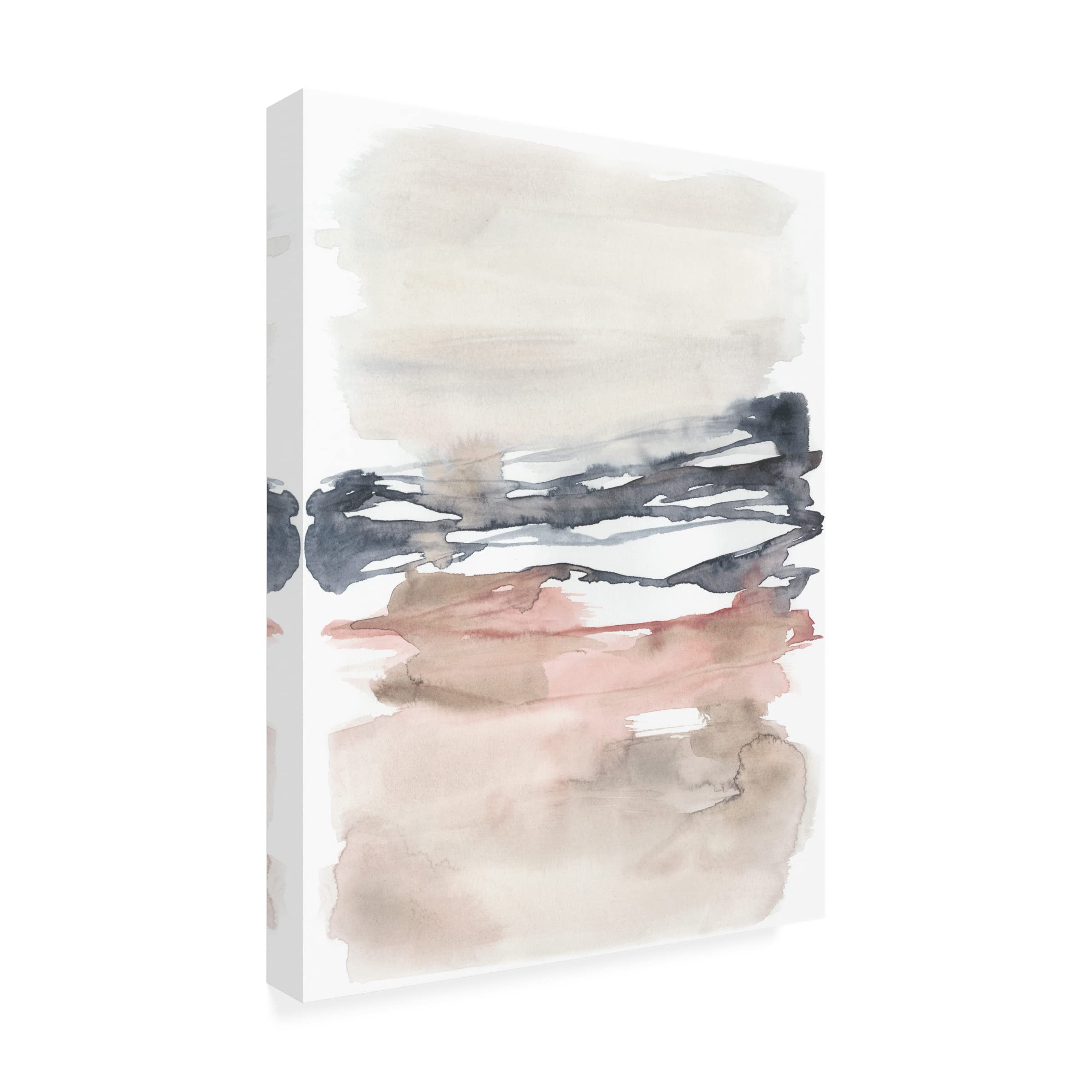 Jennifer Goldberger 'Tiered Horizon Line I' Canvas Wall Art - Modern Abstract Painting for Living Room, Bedroom & Office Decor