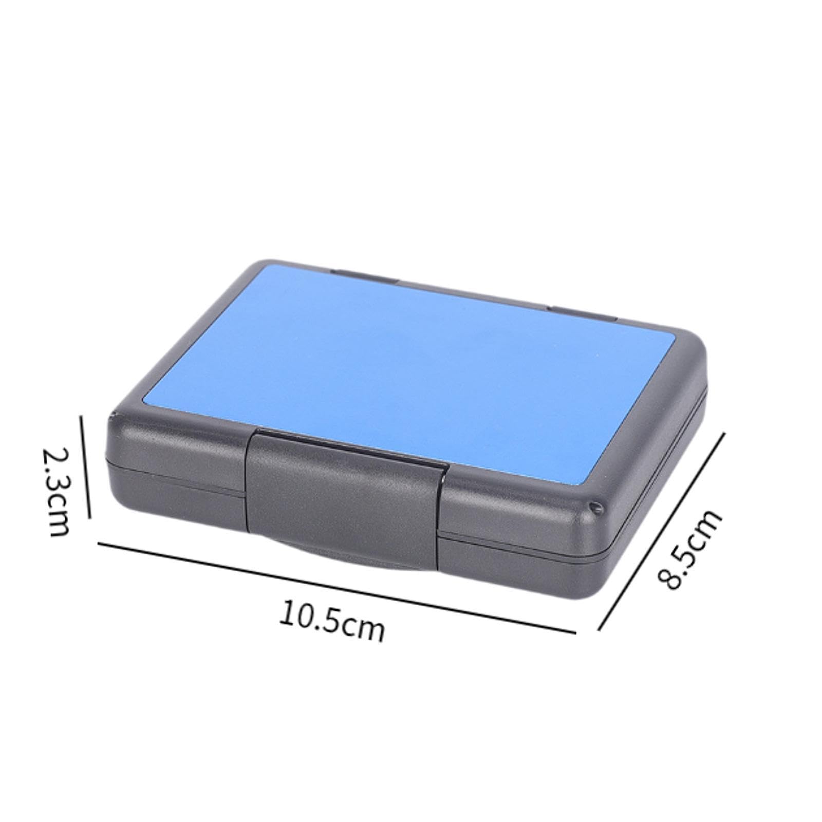 Dickly Memory Cards Holder - Multi Slot Portable Card Organizer Case with Dustproof Protective Cover for SD, Micro SD, CF Cards - Perfect for Photographers, Videographers & Tech Enthusiasts (Blue)