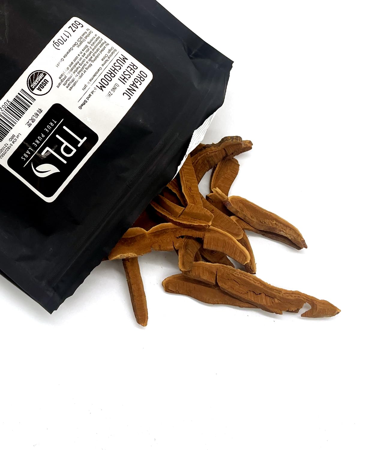 Organic Dried Reishi Mushroom Slices (Lingzhi) - 6 Oz - Cut & Sifted - Premium Quality, USDA Certified Organic, Gluten Free, Non-GMO, Vegan - Immune Support & Wellness Tea, Soup & Herbal Remedies