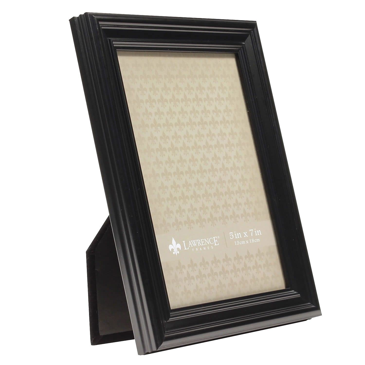 Lawrence Frames 535457 5x7 Classic Detailed Black Picture Frame - Perfect for Wall Decor, Tabletop Display, and Photo Gifts - Elegant Home & Office Decoration