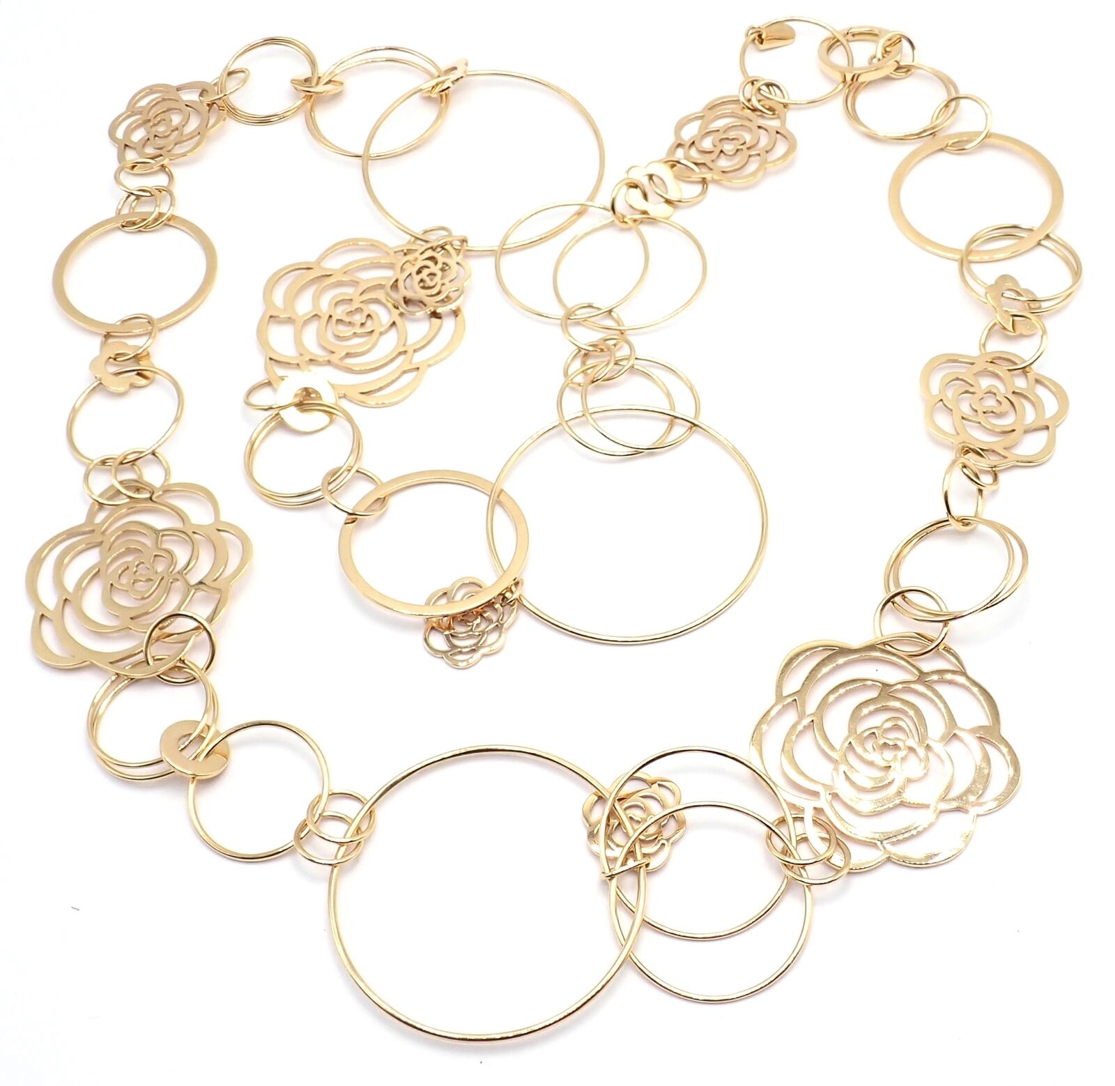 Chanel Camélia 18k Yellow Gold Flower Pendant Necklace - Large Size with Certificate - Perfect for Luxury Gifts & Special Occasions