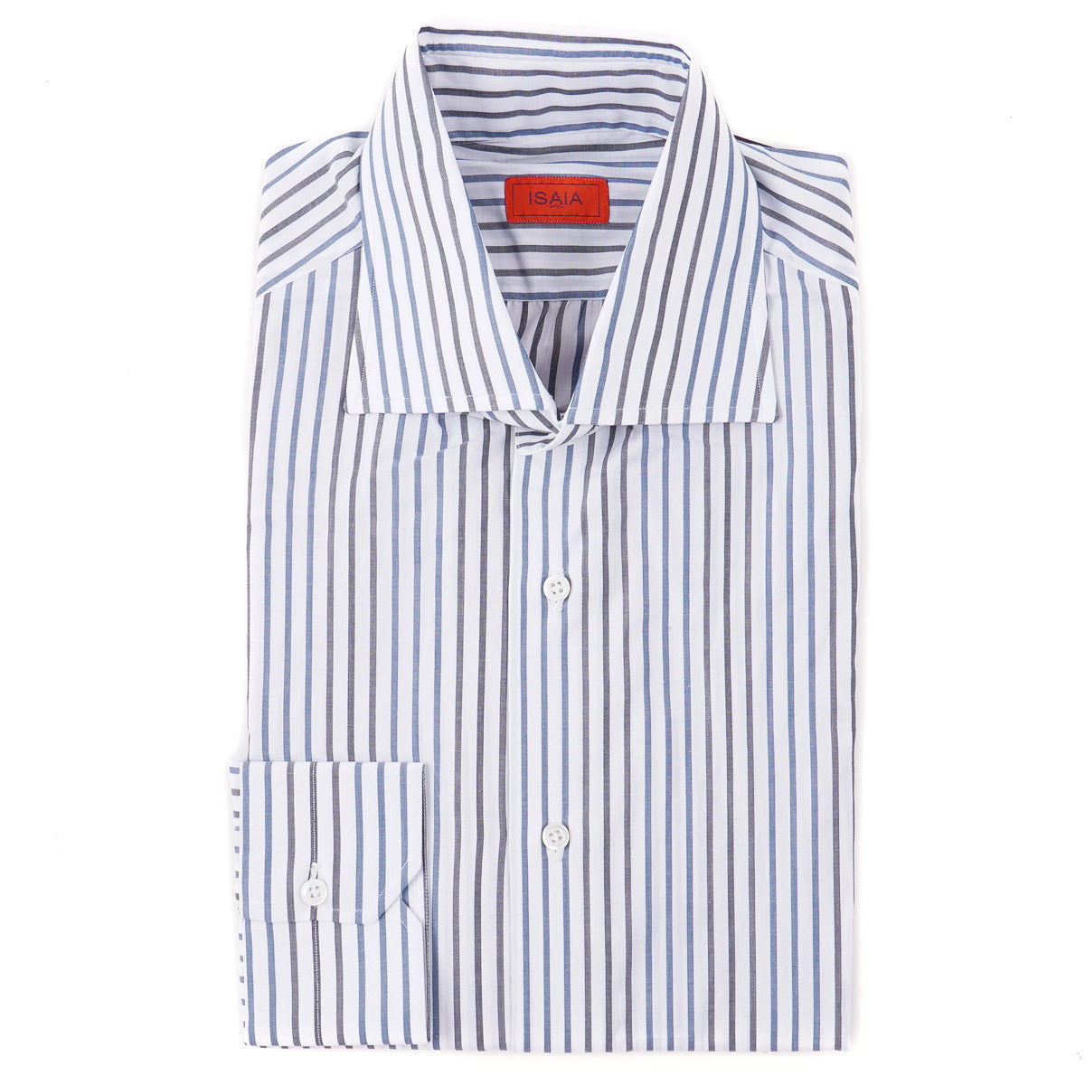Isaia 'Italia' Regular Fit Cotton Shirt for Men | Premium Italian Dress Shirt | Business & Casual Wear | Office, Wedding & Special Occasions
