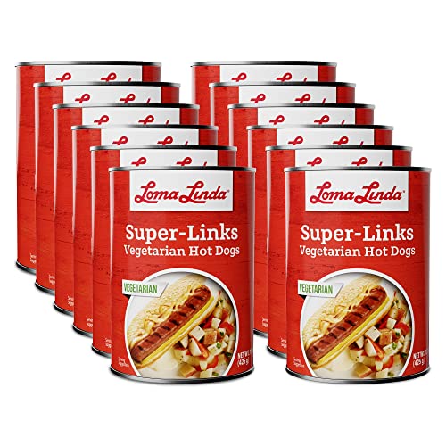 Loma Linda Plant-Based Meats - 12 Pack of Super Links (19 oz Each) | Vegan Meat Alternatives for BBQ, Sandwiches & Healthy Meals