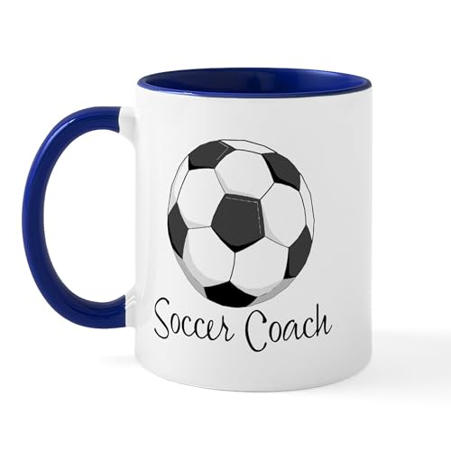 White/Navy Inside - Soccer Coach Mug