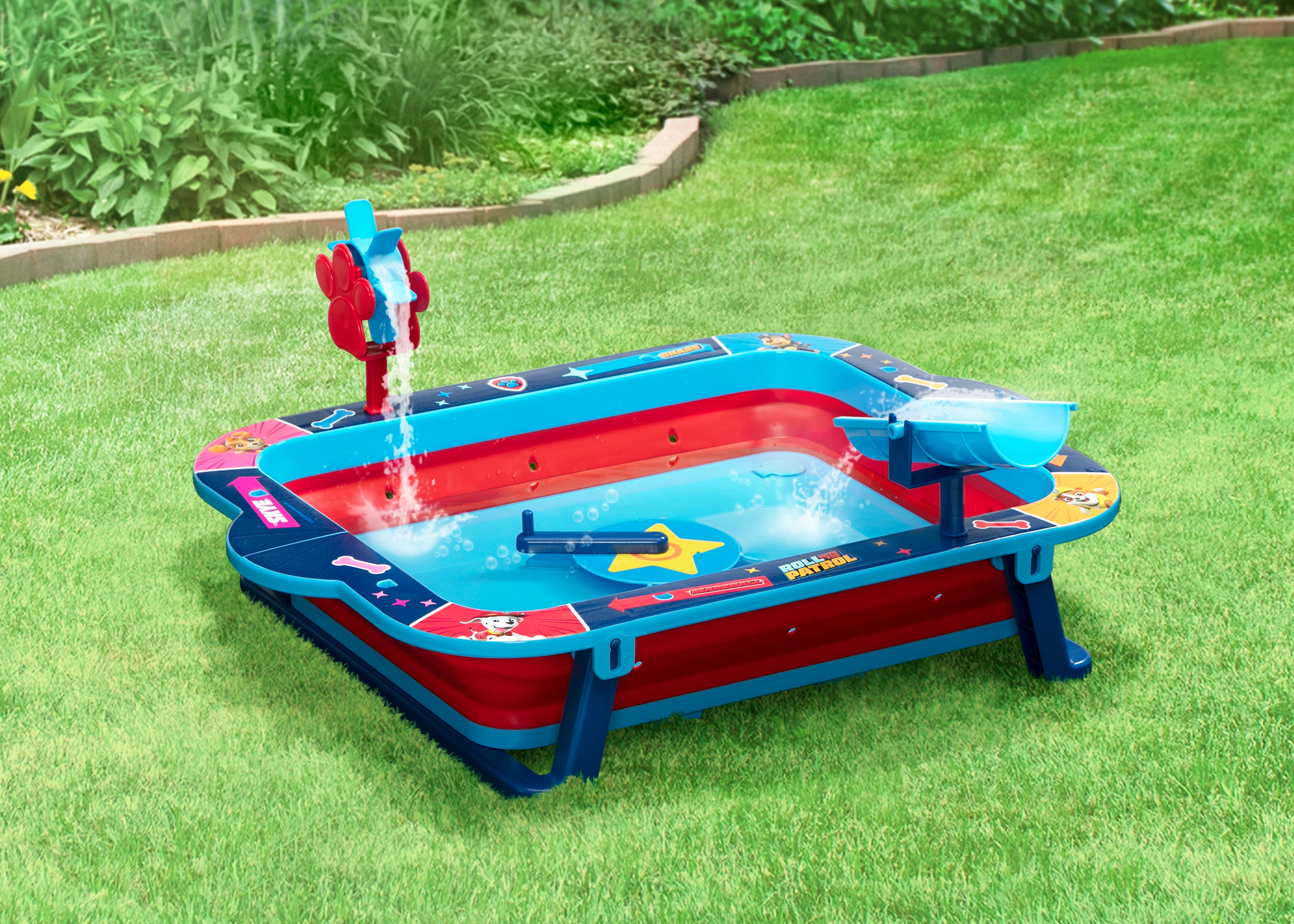PAW Patrol Collapsible Water Activity Table for Kids - Portable Outdoor Water Play Table for Toddlers - Perfect for Backyard, Pool, and Beach Fun