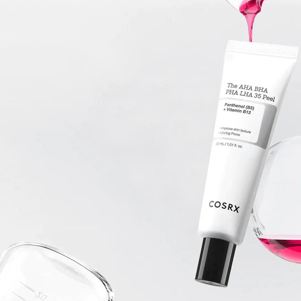 COSRX The AHA BHA PHA LHA 35% Chemical Exfoliating Peel 30ml - Gentle Facial Treatment for Acne, Blackheads & Dull Skin - Perfect for At-Home Skincare Routine