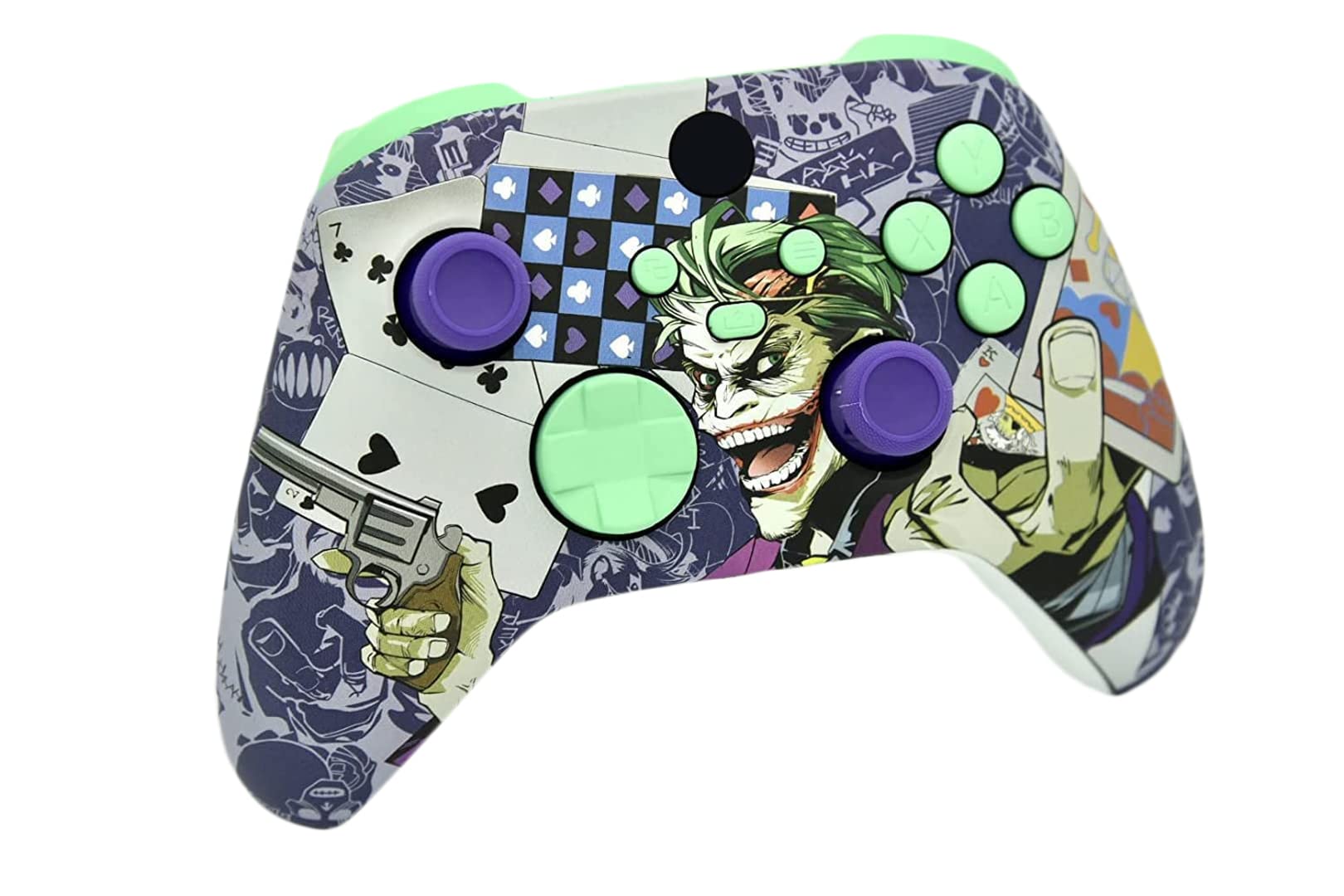 Custom Hand Airbrushed Fade Xbox Controller - Compatible with Xbox Series X/S & Xbox One (Green Mint Inserts) - Perfect for Gaming, Collecting & Unique Gifts