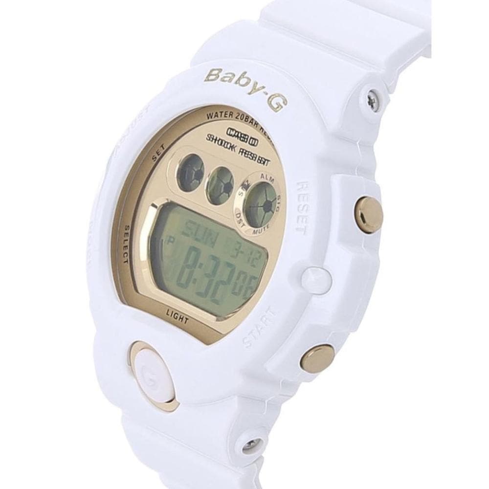 CASIO BABY-G BG 6901 7DR Women's Digital Quartz Watch - White Resin Band, Shock Resistant, 200M Waterproof - Perfect for Swimming, Sports & Outdoor Activities
