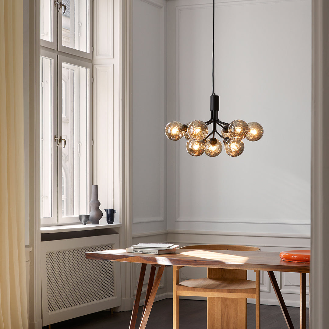 Apiales 9-Light Crystal Chandelier - Elegant Modern Ceiling Light Fixture for Dining Room, Bedroom, Living Room & Foyer Decor