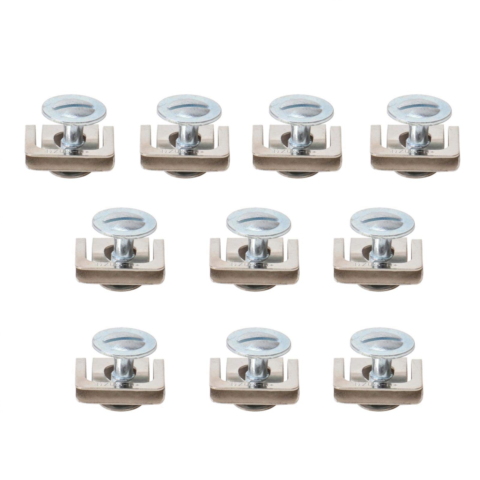 10-Pack Undertray Clips & Screws Kit - Under Engine Cover Fasteners - OE 8D0805121 - Durable Metal Clips for Car Underbody Protection & Maintenance