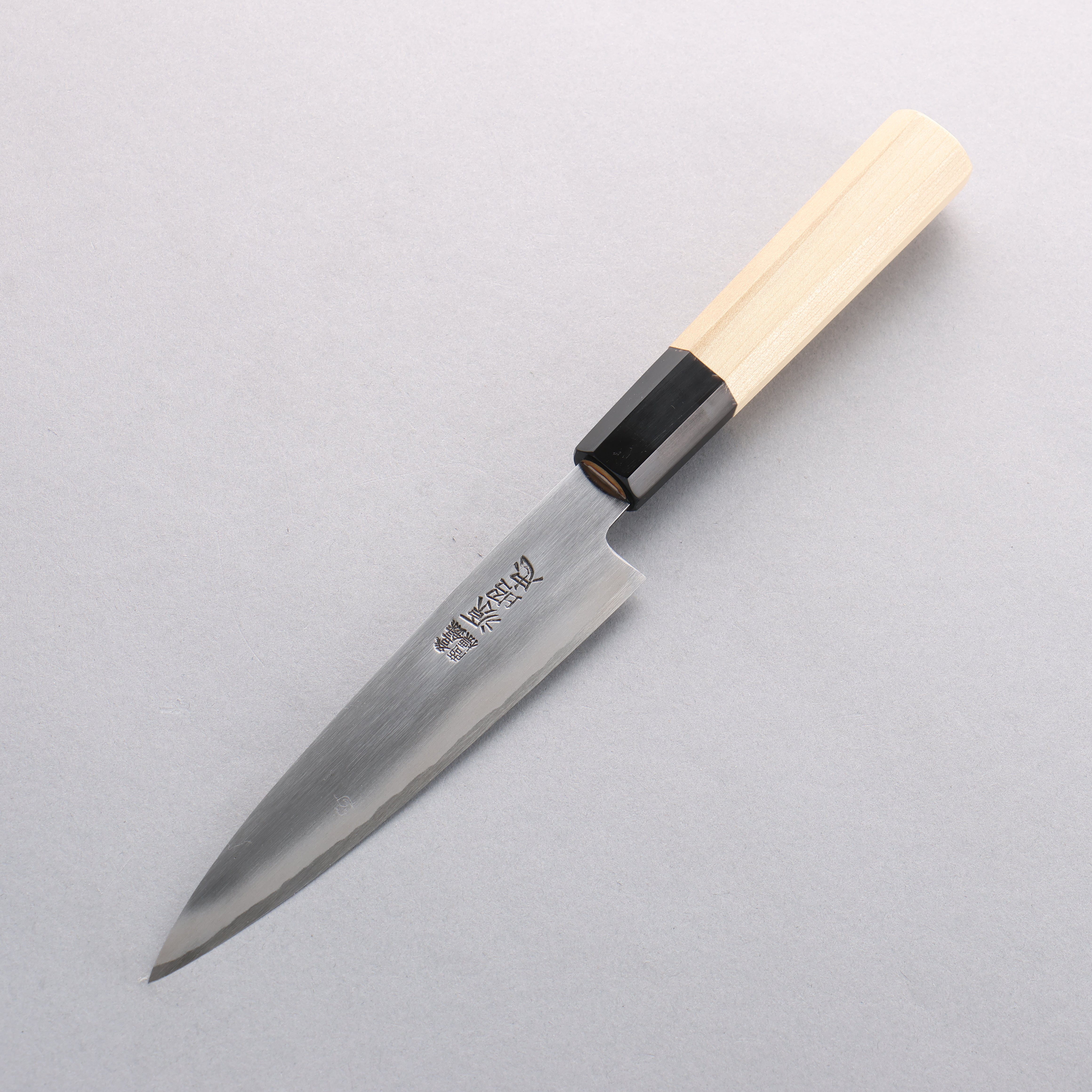 Minamoto Akitada 150mm Blue Steel Petty Utility Knife with Magnolia Handle - Perfect for Slicing, Peeling & Precision Kitchen Tasks