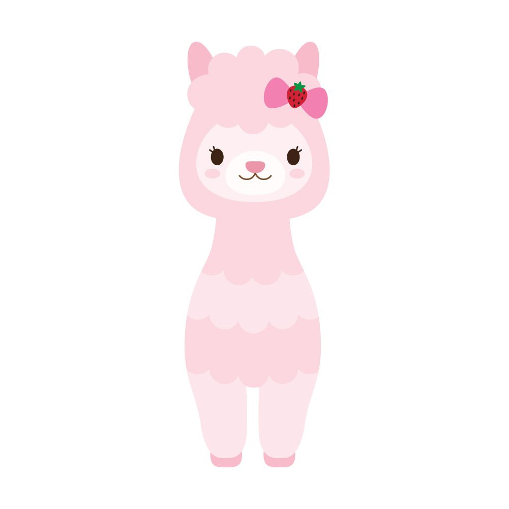 Pastel Pink Adorable Llama Vinyl Sticker - 4 Inch Waterproof Decal for Cars, Laptops, Windows, Home & Office Decor | Perfect for Indoor & Outdoor Use, DIY Crafts, Scrapbooking & Personalizing Gifts