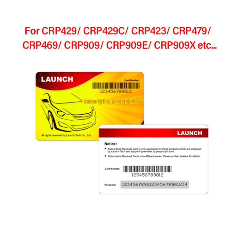 LAUNCH® CRP919E CRP919E BT X431 Pro Elite CRP919X CRP919X BT OBD2 Scanner Renewal Card - Diagnostic Tool for Car Repair & Maintenance | Perfect for Mechanics & DIY Auto Enthusiasts