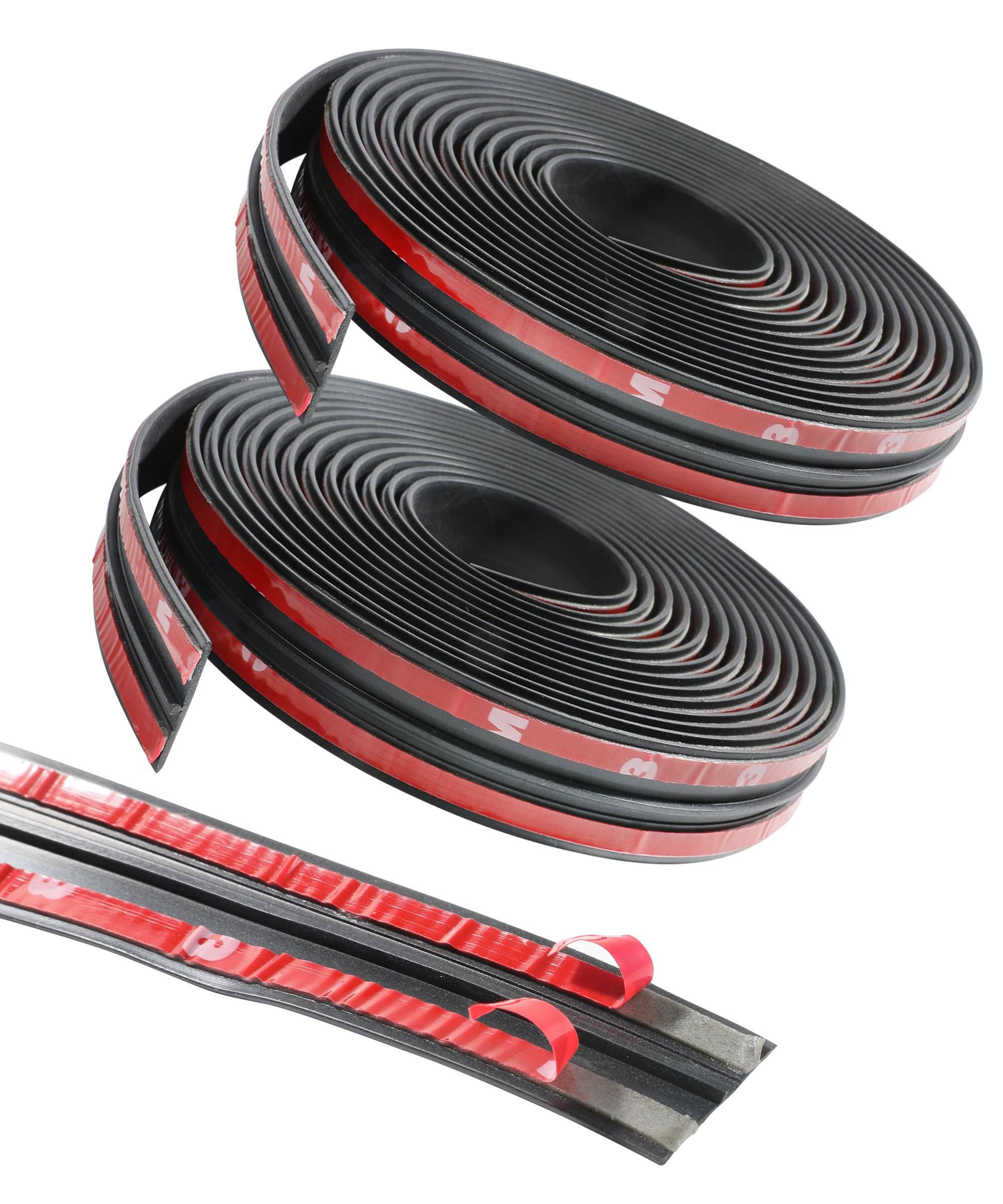 RACOONA 2PCS 22Ft T-Shaped Windshield Rubber Seal Trim - Weather Stripping for Car Door, Sunroof, Front & Rear Windshield - Durable Automotive Accessories for All-Season Protection & Noise Reduction